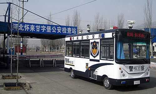 怀来县甘字堡公安检查站执行任务现场