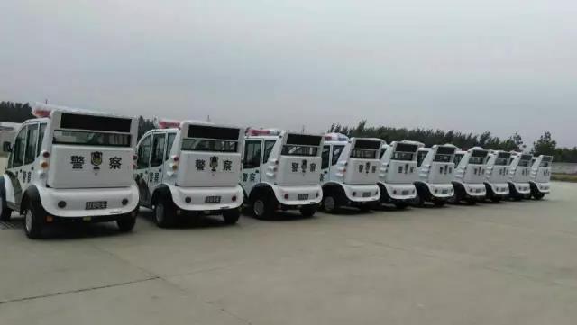 批量沐鸣2电动警用巡逻车发往山东