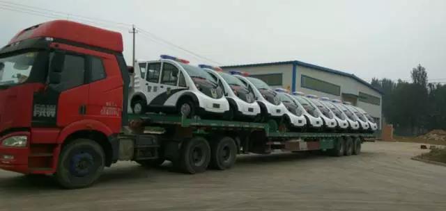 批量沐鸣2电动警用巡逻车发往山东