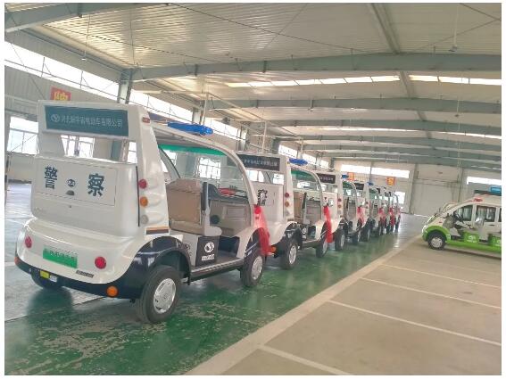 沐鸣2电动警用巡逻车批量发往雄安新区