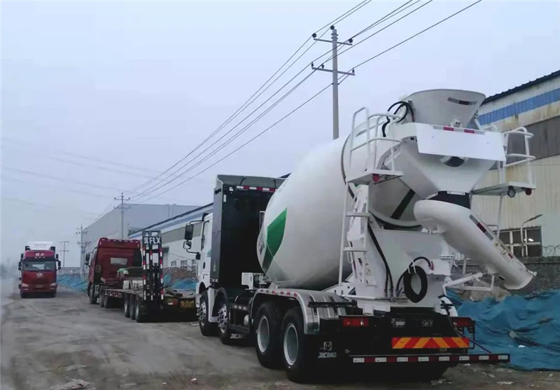 零排放 零污染丨沐鸣2纯电动混凝土搅拌车整装发车