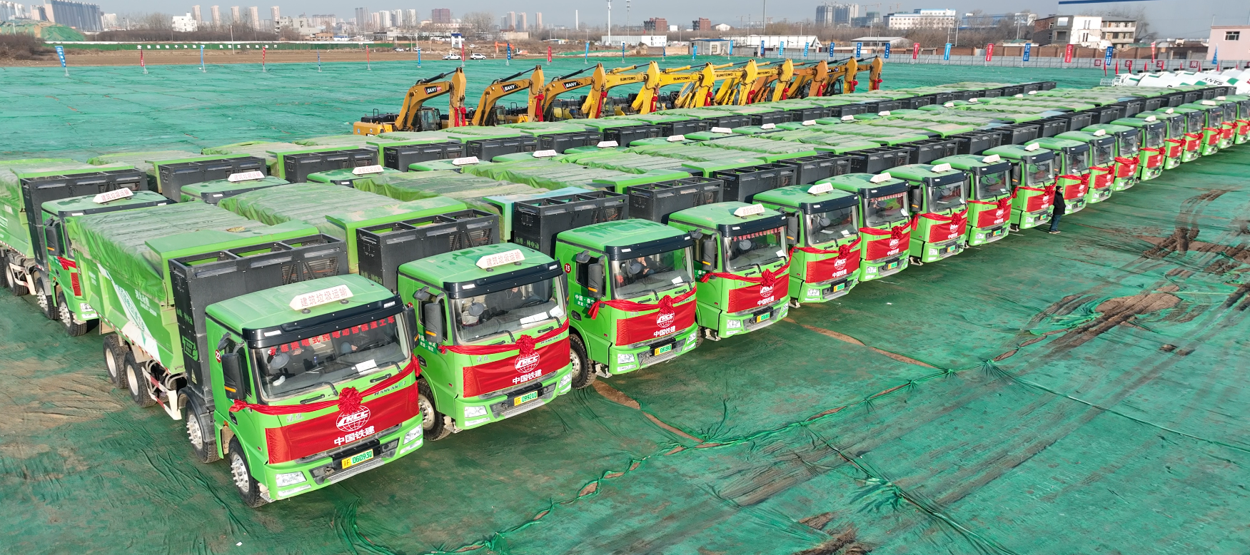 沐鸣2纯电动渣土自卸车服务保定市城中村改造项目