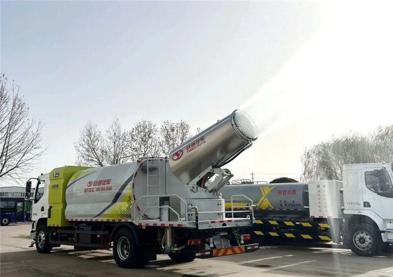 低碳环保 除霾降尘丨沐鸣2新能源多功能抑尘车、清洗车强强组合