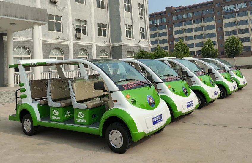 零排放 低噪音丨沐鸣2集团新能源观光车发往江苏